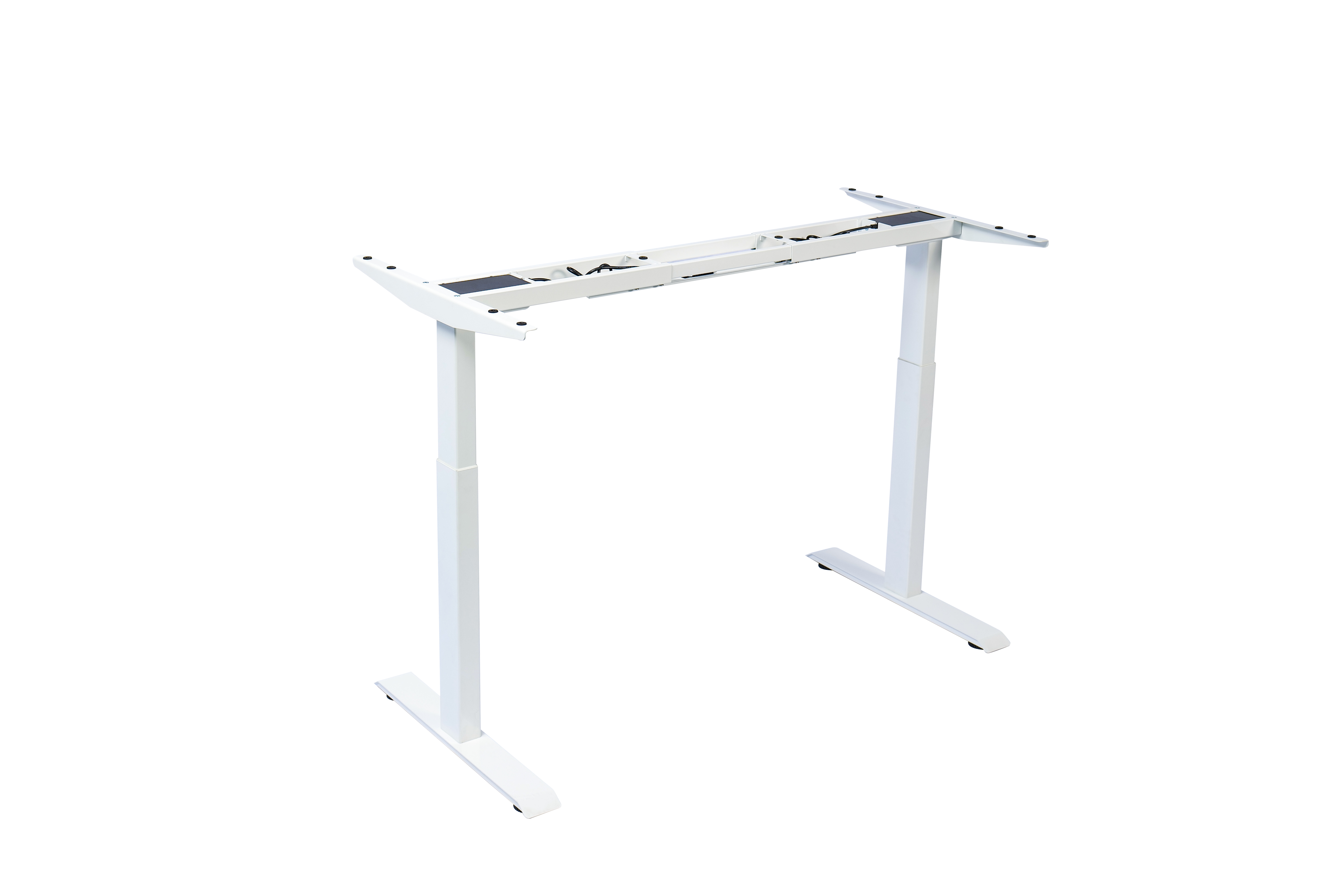 Electric-height adjustable  desk frame with dual motors and rectangular tubes